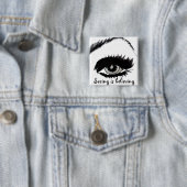 Eye Watcher_ Vierkante Button 5,1 Cm (In situ)