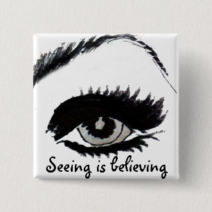 Eye Watcher_ Vierkante Button 5,1 Cm