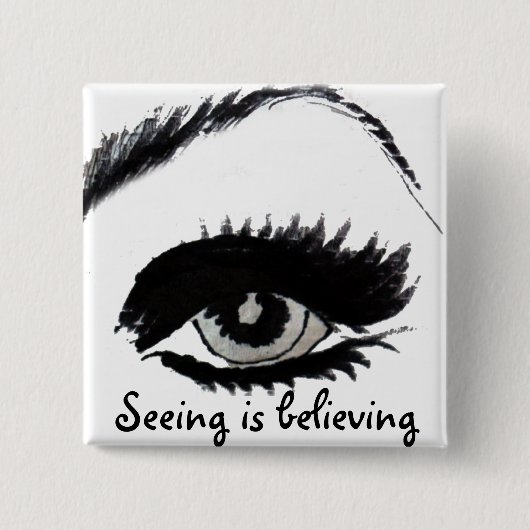 Eye Watcher_ Vierkante Button 5,1 Cm (Voorkant)