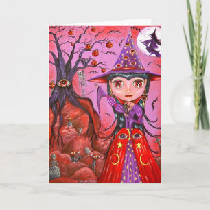 Eye Witch Halloween Card Kaart