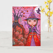 Eye Witch Halloween Kaart (Gele Bloem)
