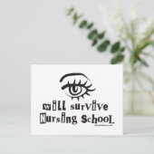 Eye zal de verpleegschool overleven briefkaart (Staand voorkant)