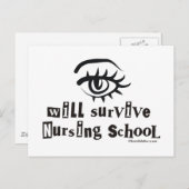 Eye zal de verpleegschool overleven briefkaart (Voorkant / Achterkant)