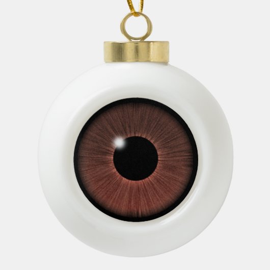 EYE ZIE JE KERAMISCHE BAL ORNAMENT (Voorkant)