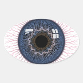 Eyeball -517 ovale sticker (Voorkant)