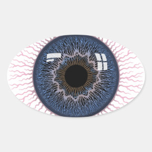 Eyeball -517 ovale sticker