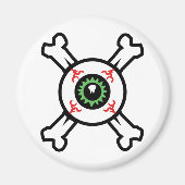 Eyeball and Crossbones for light background Magneet (Voorkant)