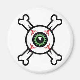 Eyeball and Crossbones for light background Magneet