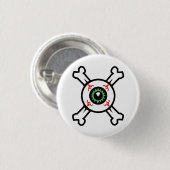 Eyeball and Crossbones for light background Ronde Button 3,2 Cm (Voorkant /achterkant)