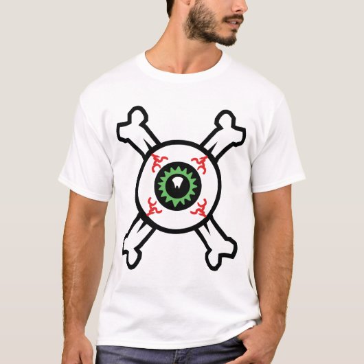 Eyeball and Crossbones for light background T-shirt (Voorkant)