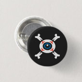 Eyeball-and-Crossbones Ronde Button 3,2 Cm (Voorkant /achterkant)