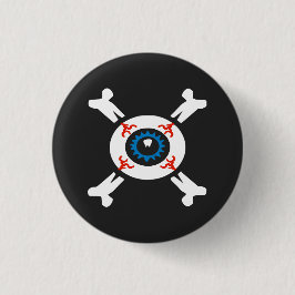 Eyeball-and-Crossbones Ronde Button 3,2 Cm