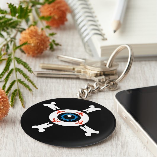 Eyeball-and-Crossbones Sleutelhanger (Zijkant)