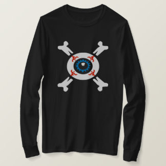 Eyeball-and-crossbones voor donkere shirten t-shirt