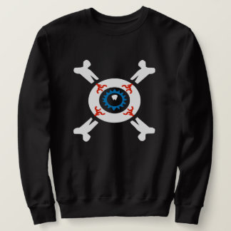 Eyeball-and-crossbones voor donkere shirten trui