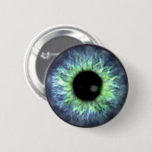 Eyeball Blue Green Gift  Ronde Button 5,7 Cm (Voorkant /achterkant)