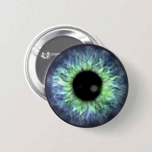 Eyeball Blue Green Gift Ronde Button 5,7 Cm (Voorkant /achterkant)