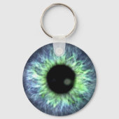 Eyeball Blue Green Gift Sleutelhanger (Voorkant)