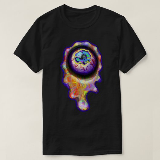 Eyeball Crying Rainbow Tears Graffiti Paint Drip T-shirt (Design voorkant)