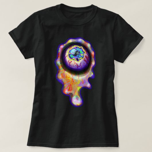Eyeball Crying Rainbow Tears Graffiti Paint Drip T-shirt (Design voorkant)