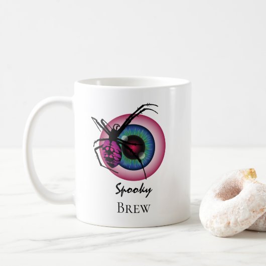 Eyeball Custom Text Koffiemok (Met donut)