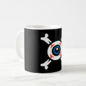 Eyeball en Kroesbeenderen Koffiemok (Voorkant links)