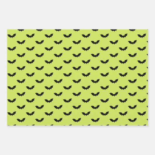 Eyeball Ghost Bat Spooky Schattige Halloween Patte Inpakpapier Vel (Voorkant 2)