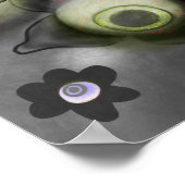 Eyeball Ghosts Creepy Gothic Halloween Art Poster (Hoek)