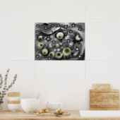 Eyeball Ghosts Creepy Gothic Halloween Art Poster (Keuken)