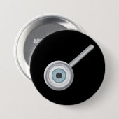 Eyeball in Button van vergrootglas (Voorkant /achterkant)