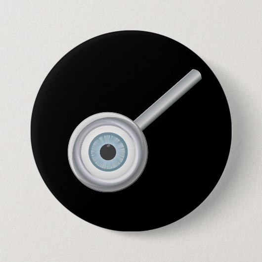 Eyeball in Button van vergrootglas (Voorkant)