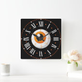 Eyeball Inside Roman Numerals Vierkante Klok (Huis)