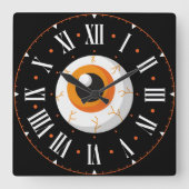 Eyeball Inside Roman Numerals Vierkante Klok (Voorkant)