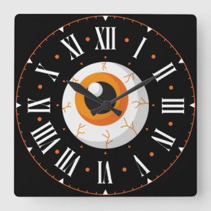 Eyeball Inside Roman Numerals Vierkante Klok