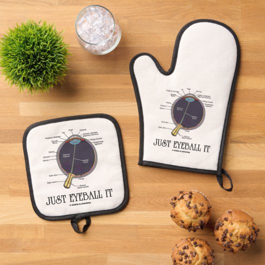 Eyeball It Human Eye Anatomee Geek Advice Ovenwant & Pannenlap Set (Top down)