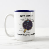 Eyeball je weg naar succes (ooganatomie) tweekleurige koffiemok (Links)