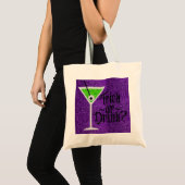 Eyeball Martini Halloween Trick of Drink Glitter Tote Bag (Voorkant (product))