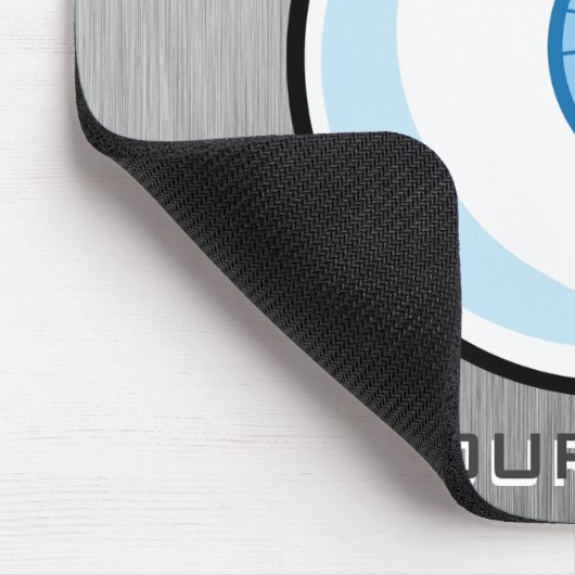 Eyeball; metaal-look muismat (Hoek)