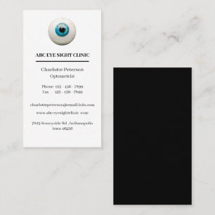 Eyeball Oftalmoloog — Optometrist Visitekaartje