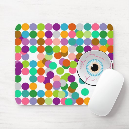 Eyeball Polka Dot Background Muismat (Met muis)