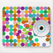 Eyeball Polka Dot Background Muismat (Voorkant)