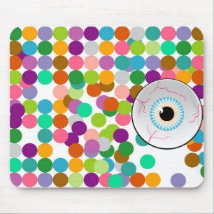 Eyeball Polka Dot Background Muismat