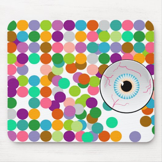 Eyeball Polka Dot Background Muismat (Voorkant)