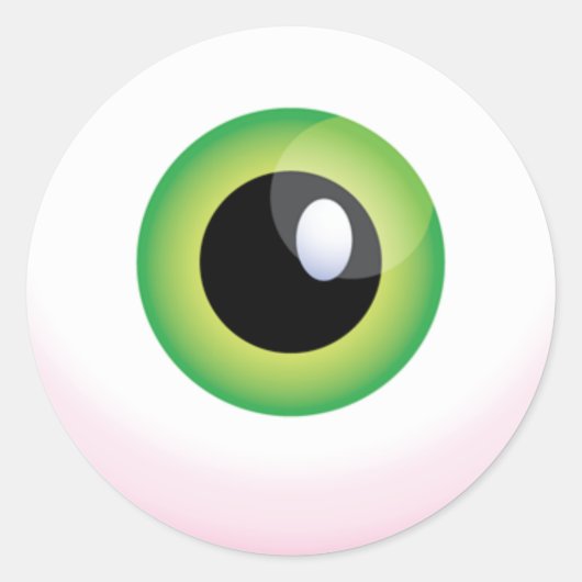 Eyeball Ronde Sticker (Voorkant)