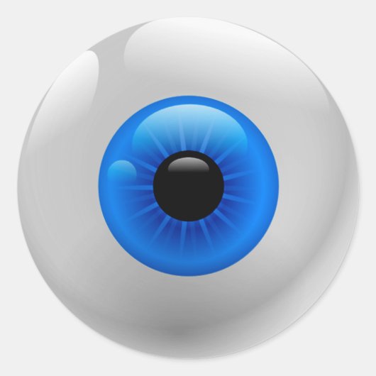 Eyeball Ronde Sticker (Voorkant)