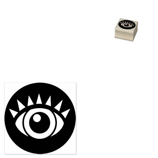 Eyeball Rubberstempel (Gestempeld)