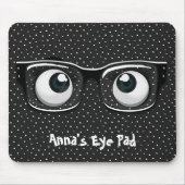 Eyebollen en glazen op poka Dots Muismat (Voorkant)