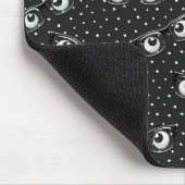 Eyebollen en glazen op poka Dots Muismat (Hoek)