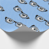 Eyebollen en glazen op poka Dots Wrapping Paper Cadeaupapier (Hoek)