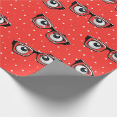 Eyebollen en glazen op poka Dots Wrapping Paper Cadeaupapier (Hoek)